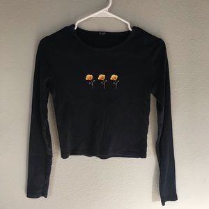 Brandy Melville embroidered long sleeve